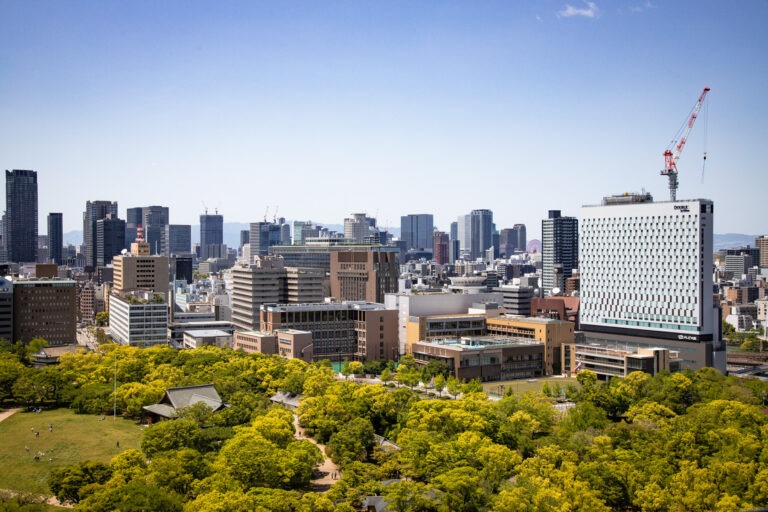Stadt Osaka in Japan